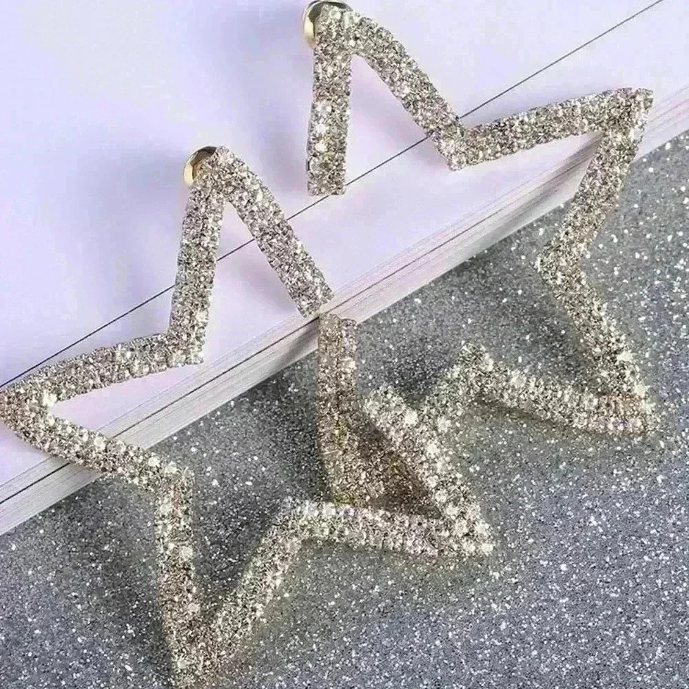 🔥14K Gold Plated Fashion Statement Big CZ Earrings, GPMB1482